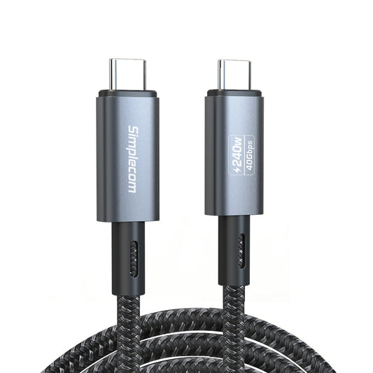Simplecom CA612 USB-C to USB-C Cable USB4 40Gbps 5A 240W PD3.1 8K@60Hz 1.2M Tristar Online