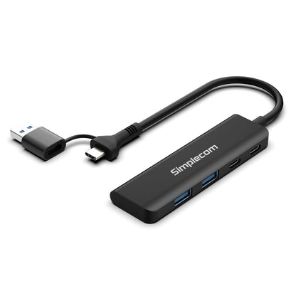 Simplecom CH385 SuperSpeed USB-A and USB-C 4-Port Combo Hub USB 3.2 Gen 1 (2x USB-A and 2x USB-C Ports) Tristar Online