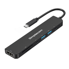 Simplecom CH547 USB-C 7-in-1 Multiport Adapter USB Hub HDMI Card Reader PD Tristar Online