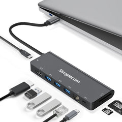 Simplecom CHN590 USB-C SuperSpeed 9-in-1 Multiport Docking Station Tristar Online