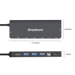 Simplecom CHN590 USB-C SuperSpeed 9-in-1 Multiport Docking Station Tristar Online