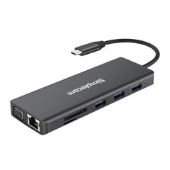 Simplecom CHN612 USB-C 12-in-1 Multiport Docking Station Dual HDMI + VGA Triple Display Gigabit LAN Tristar Online