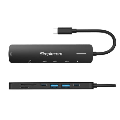 Simplecom CHT570 USB-C SuperSpeed 7-in-1 Multiport Hub Adapter HDMI 2.0 Docking Station Tristar Online