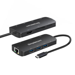 Simplecom CHT580 USB-C SuperSpeed 8-in-1 Multiport Hub Adapter HDMI 2.0 Docking Station Tristar Online