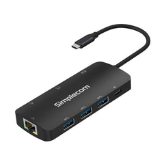 Simplecom CHT580 USB-C SuperSpeed 8-in-1 Multiport Hub Adapter HDMI 2.0 Docking Station Tristar Online