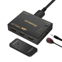 Simplecom CM303 Ultra HD 3 Way HDMI Switch 3 IN 1 OUT Splitter 4K@60Hz Tristar Online