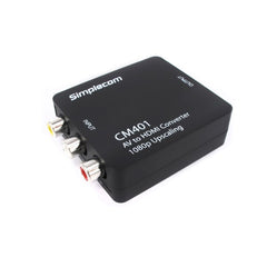 Simplecom CM401 Composite AV CVBS 3RCA to HDMI Video Converter 1080p Upscaling Tristar Online