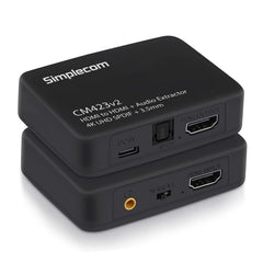 Simplecom CM423v2 HDMI Audio Extractor 4K HDMI to HDMI and Optical SPDIF + 3.5mm Stereo Tristar Online