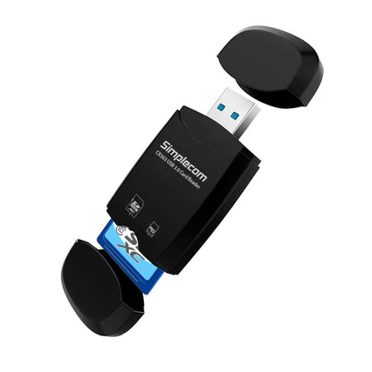 Simplecom CR303 2 Slot SuperSpeed USB 3.0 Card Reader with Dual Caps Tristar Online