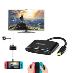 Simplecom DA310 USB 3.1 Type C to HDMI USB 3.0 Adapter with PD Charging (Support DP Alt Mode and Nintendo Switch) Tristar Online
