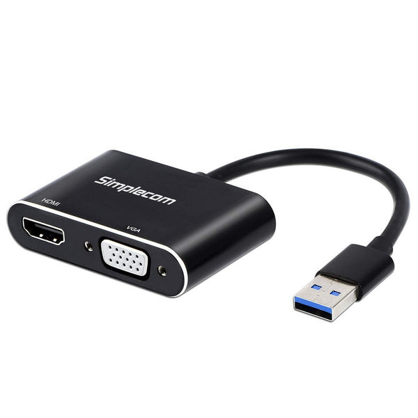Simplecom DA316 USB 3.0 to HDMI + VGA Video Card Adapter Full HD 1080p Tristar Online