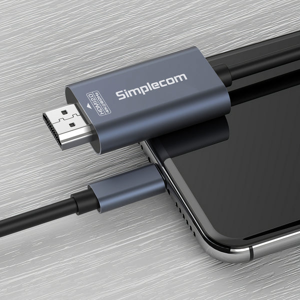 Simplecom DA322 USB-C Type-C to HDMI 2.0 Cable 2M HDCP 4K@60Hz Tristar Online