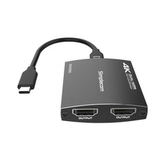 Simplecom DA330 USB-C to Dual HDMI MST Adapter 4K@60Hz with PD and Audio Out Tristar Online