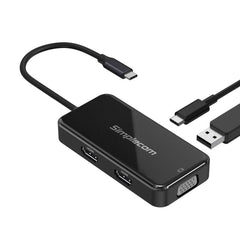 Simplecom DA451 5-in-1 USB-C Multiport Adapter MST Hub with VGA and Dual HDMI Tristar Online