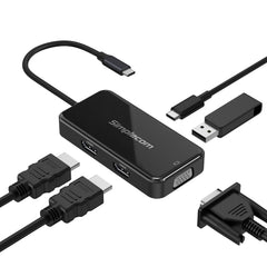 Simplecom DA451 5-in-1 USB-C Multiport Adapter MST Hub with VGA and Dual HDMI Tristar Online