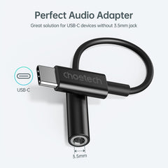 CHOETECH AUX003 USB-C To 3.5mm Headphone Adapter Tristar Online