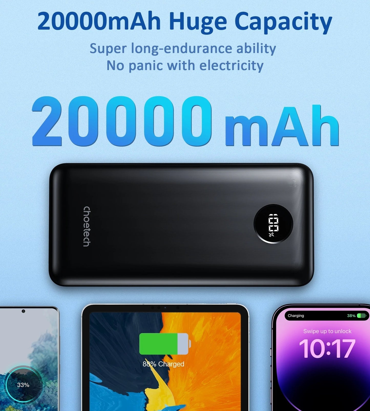 CHOETECH B653 PD45W 20000mAh Power Bank Tristar Online