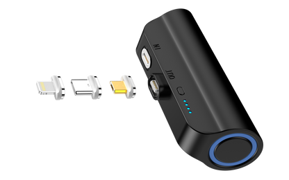 CHOETECH B660-BK 3000mAh Mini Power Bank with 3 Magnetic Connectors (Black) Tristar Online