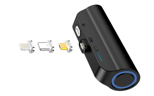 CHOETECH B660-BK 3000mAh Mini Power Bank with 3 Magnetic Connectors (Black) Tristar Online