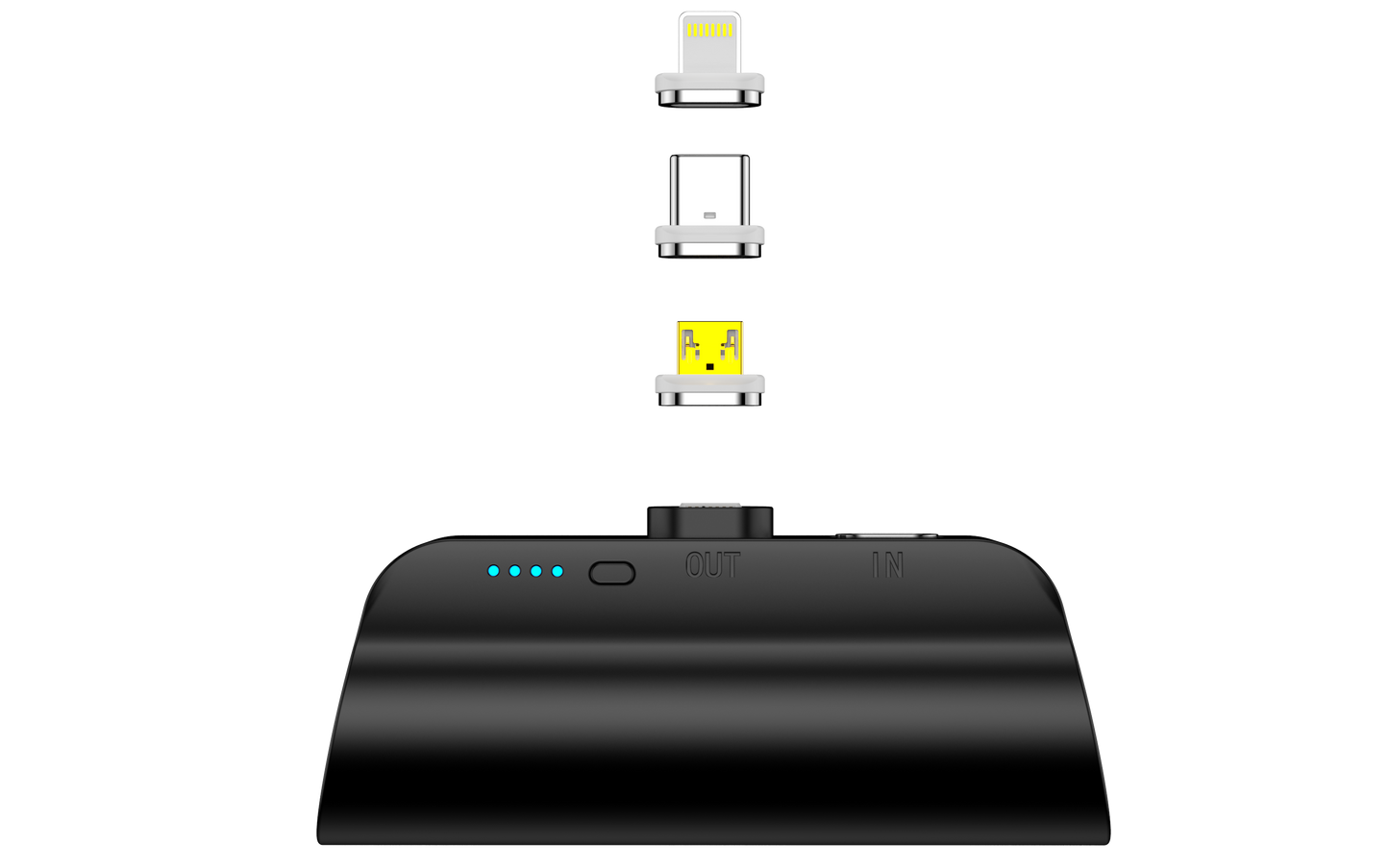 CHOETECH B660-BK 3000mAh Mini Power Bank with 3 Magnetic Connectors (Black) Tristar Online