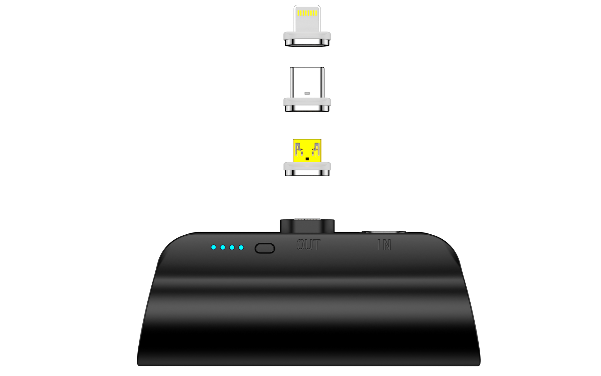 CHOETECH B660-BK 3000mAh Mini Power Bank with 3 Magnetic Connectors (Black) Tristar Online