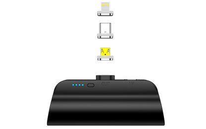CHOETECH B660-BK 3000mAh Mini Power Bank with 3 Magnetic Connectors (Black) Tristar Online