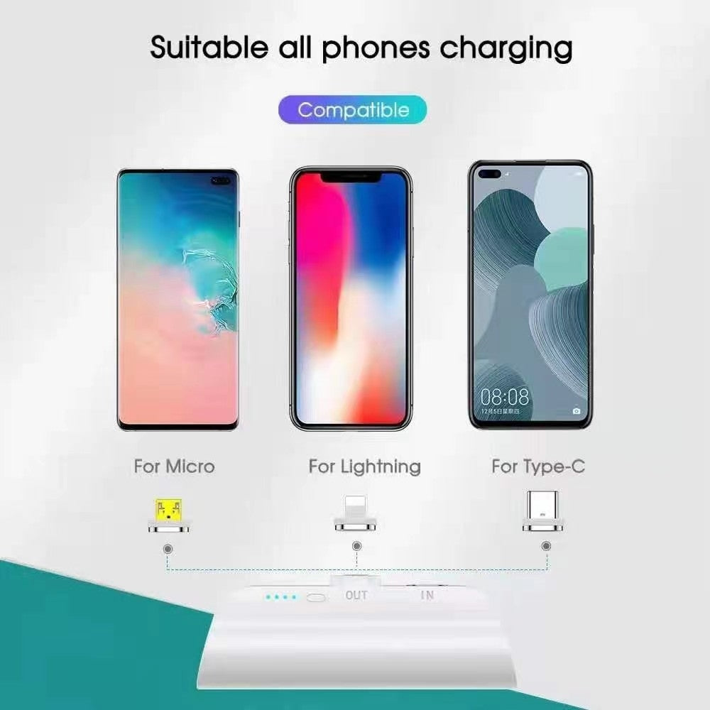 CHOETECH B660-WH 3000mAh Mini Power Bank with 3 Magnetic Connectors (White) Tristar Online