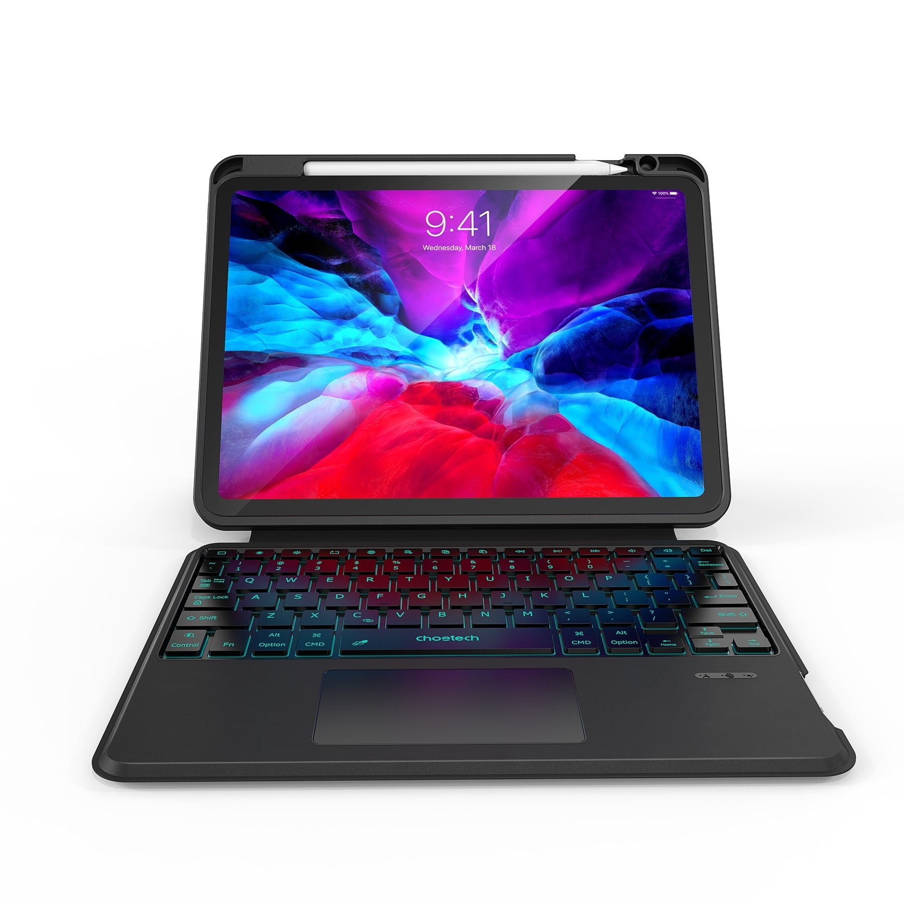 CHOETECH BH-018 Wireless Keyboard with Touchpad and Backlight for iPad Pro 11 " (Black) Tristar Online