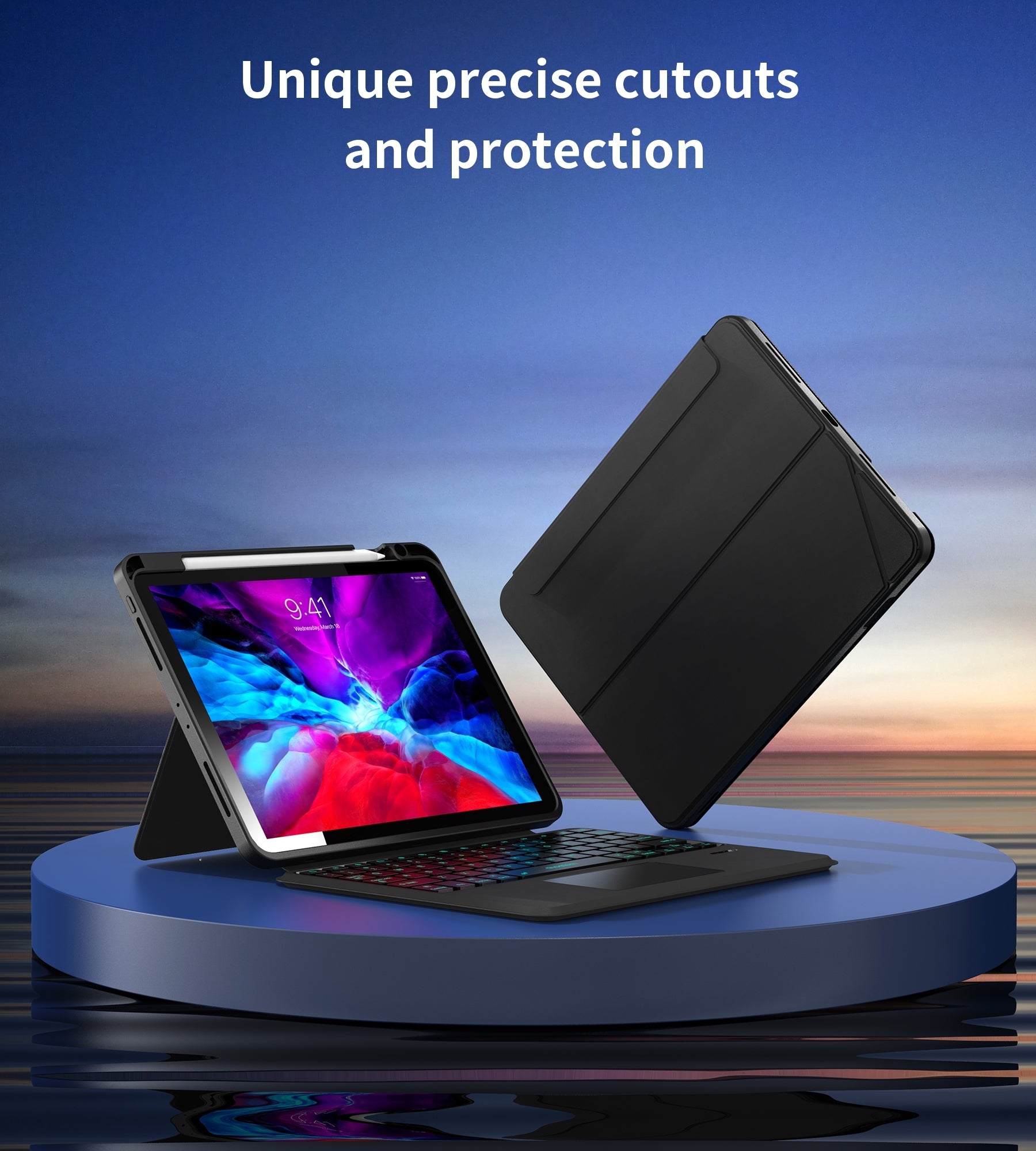 CHOETECH BH-018 Wireless Keyboard with Touchpad and Backlight for iPad Pro 11 " (Black) Tristar Online