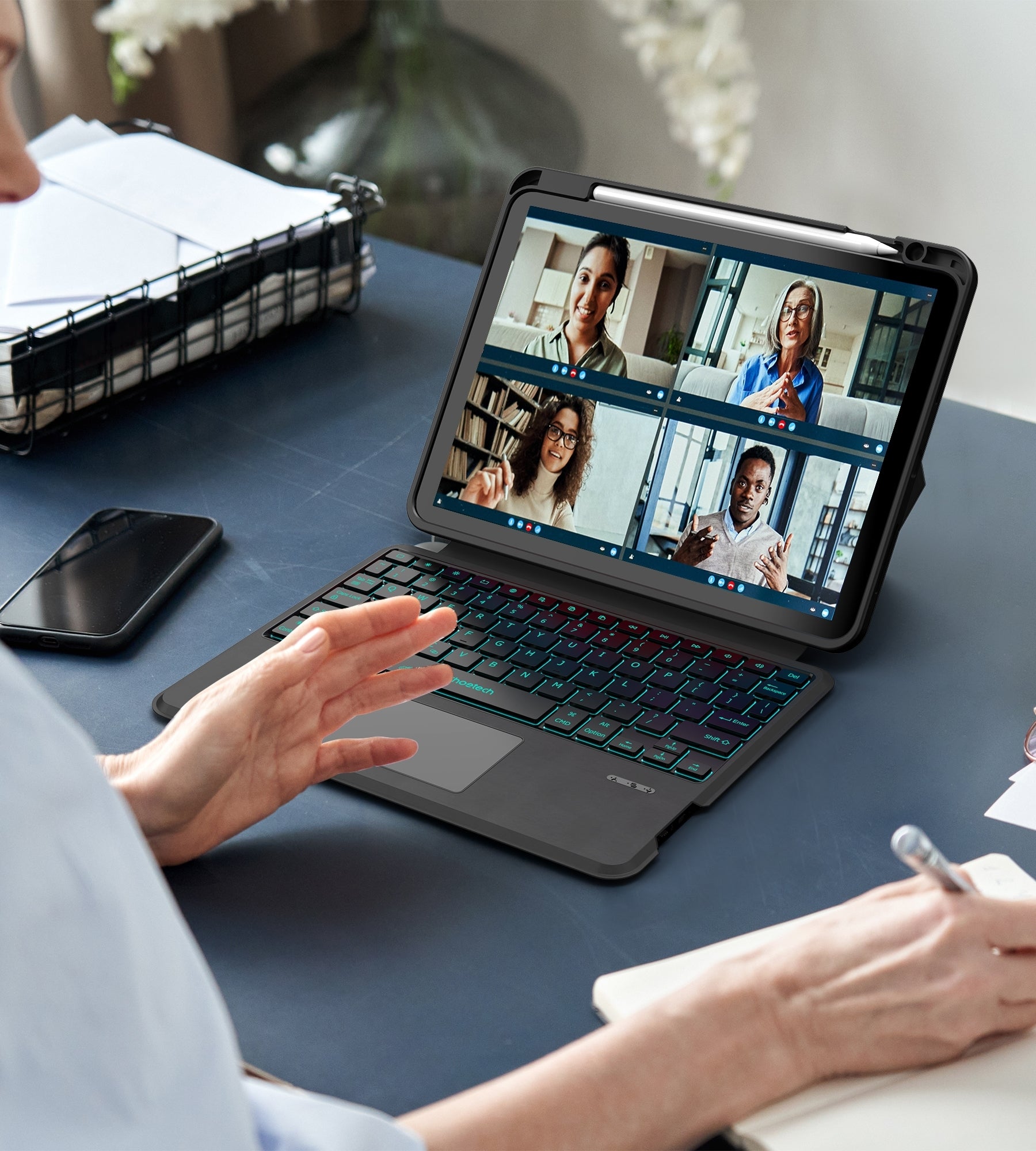 CHOETECH BH-018 Wireless Keyboard with Touchpad and Backlight for iPad Pro 11 " (Black) Tristar Online