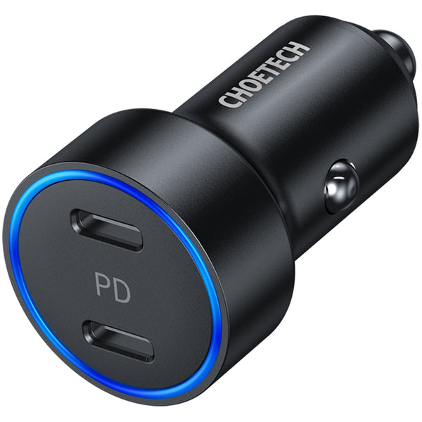 CHOETECH C0054 2-Port 40W USB-C Car Charger Adapter Tristar Online