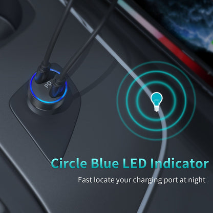 CHOETECH C0054 2-Port 40W USB-C Car Charger Adapter Tristar Online