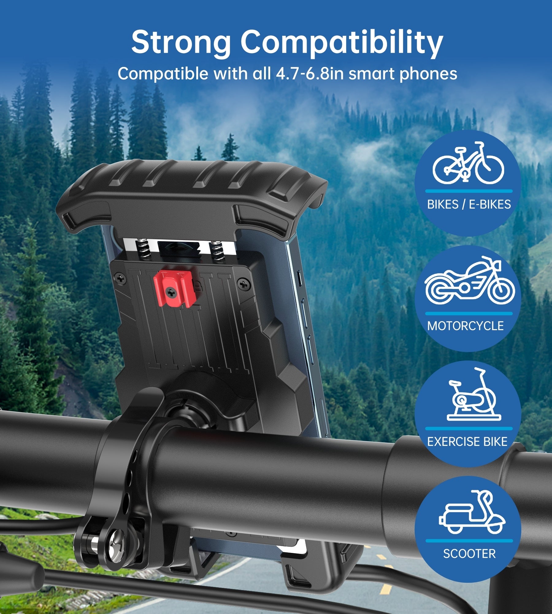 CHOETECH H067-GY Adjustable Mobile Stand for Bicycle (Gray) Tristar Online