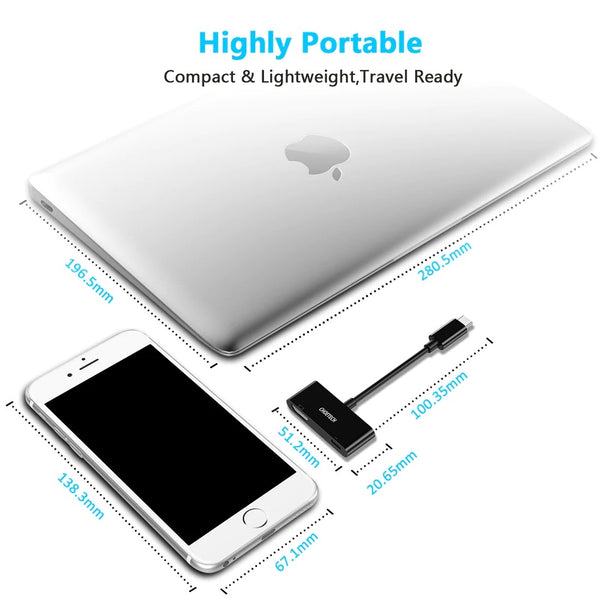 CHOETECH HUB-M03 USB-C To HDMI Adapter(4K@60hz) with 60W PD Charging Port Tristar Online