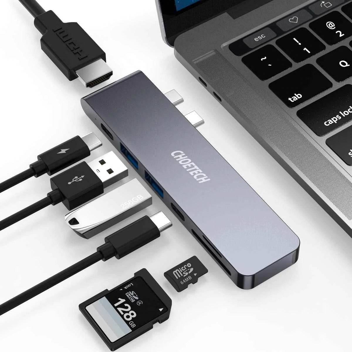 CHOETECH HUB-M14 USB-C  7 in 1 Expand Docking Station Hub for MacBook Pro Tristar Online