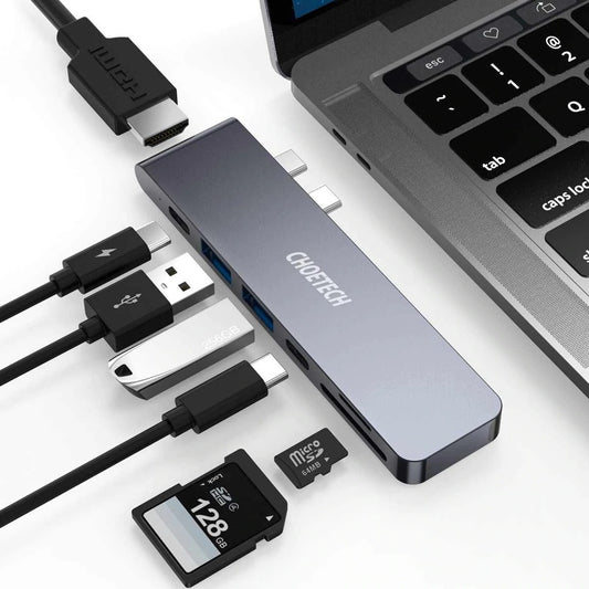 CHOETECH HUB-M14 USB-C  7 in 1 Expand Docking Station Hub for MacBook Pro Tristar Online