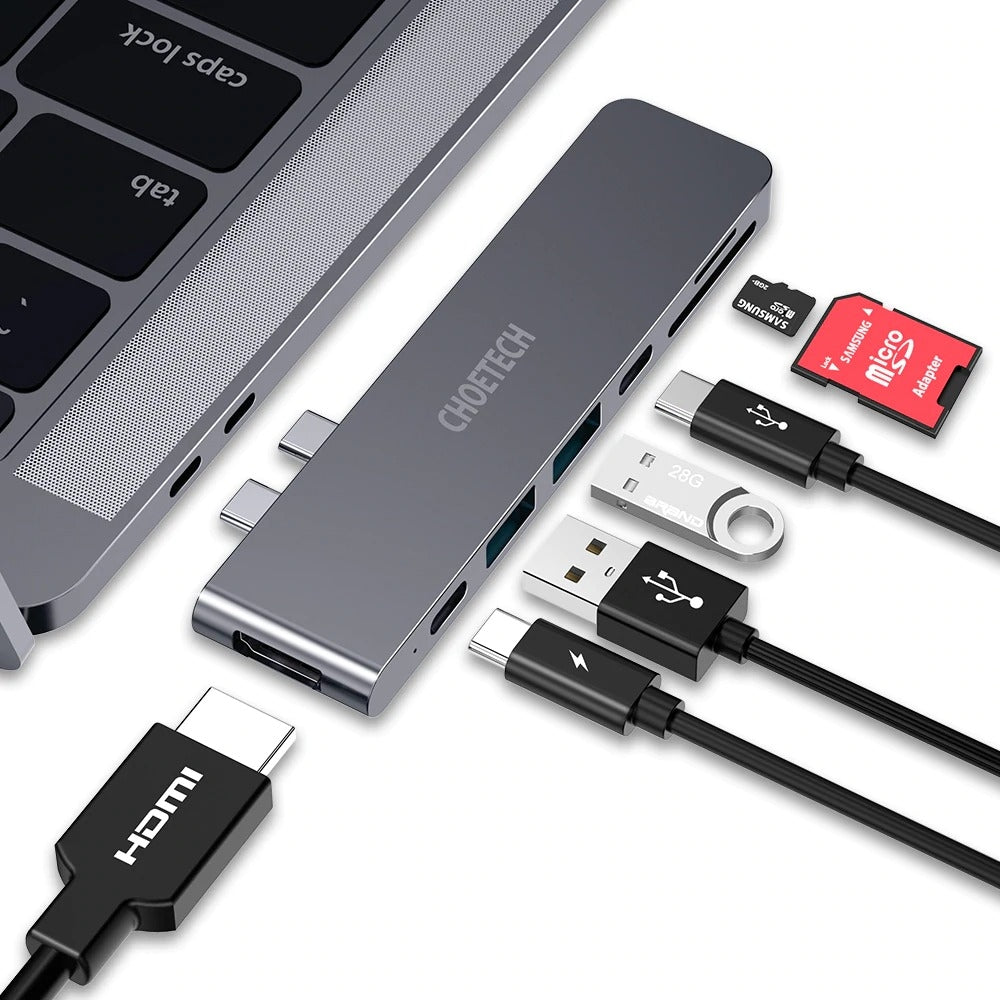 CHOETECH HUB-M14 USB-C  7 in 1 Expand Docking Station Hub for MacBook Pro Tristar Online