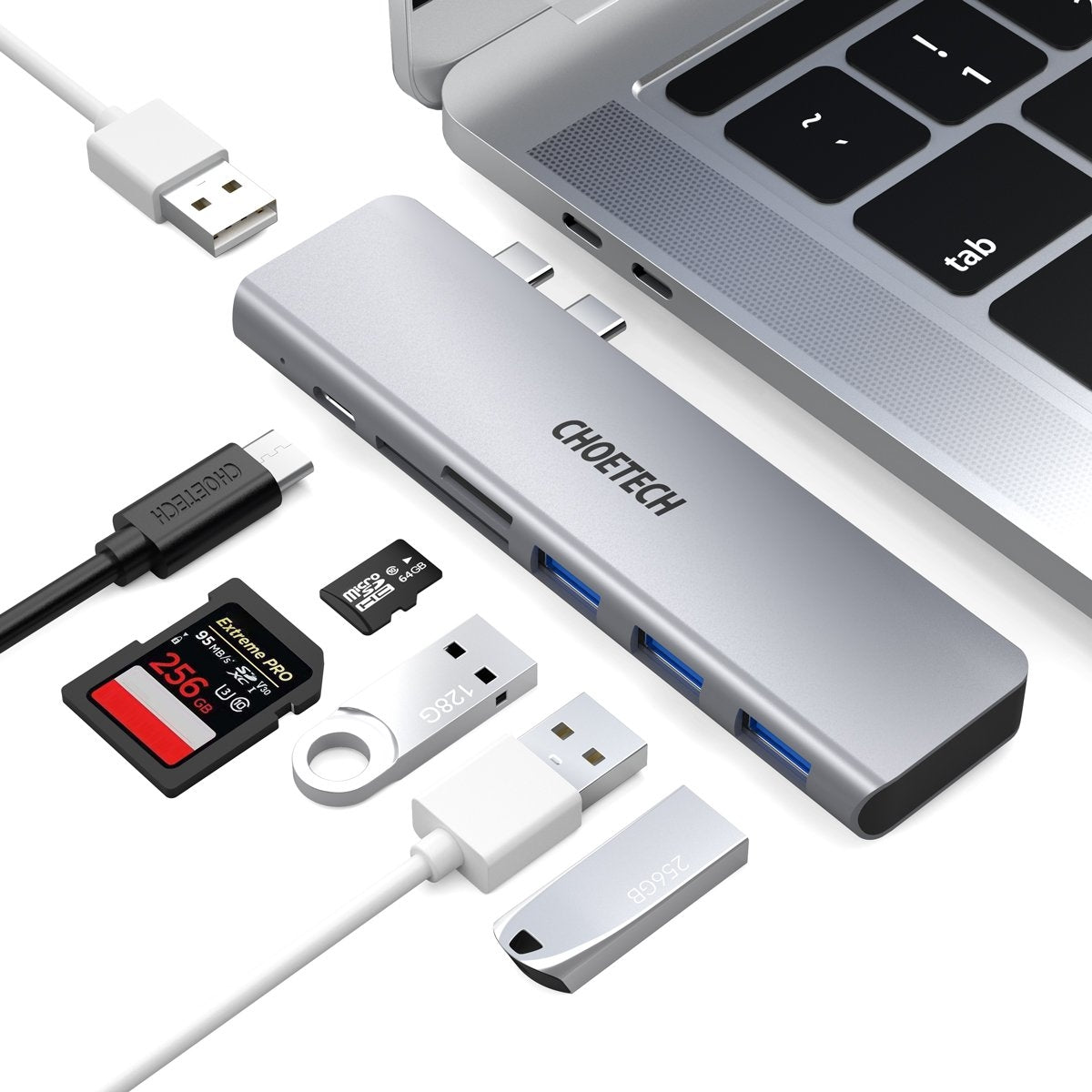 CHOETECH HUB-M23 7-in-1 MacBook Pro USB Adapter Tristar Online
