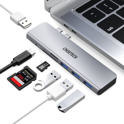 CHOETECH HUB-M23 7-in-1 MacBook Pro USB Adapter Tristar Online