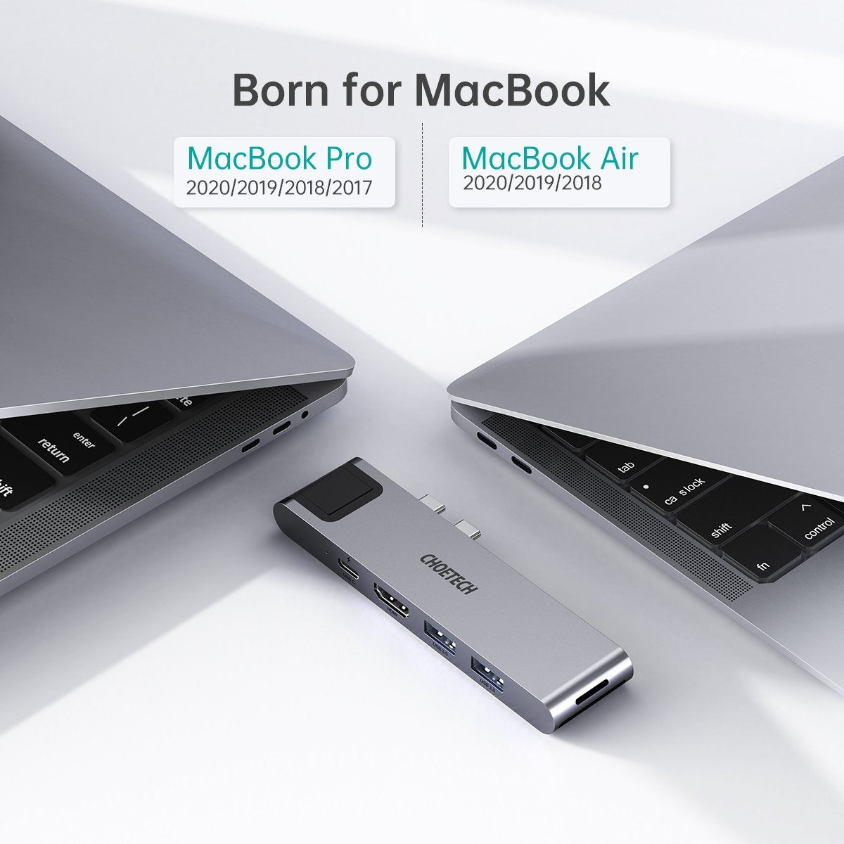 CHOETECH HUB-M24 7-in-2 MacBook Pro/Air USB Adapter USB-C Hub Tristar Online