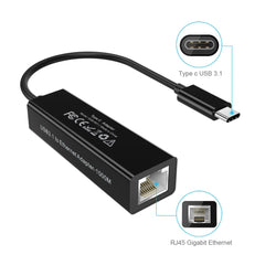 CHOETECH HUB-R01 USB 3.1 Type-C To RJ45 Gigabit Ethernet Adapter Tristar Online