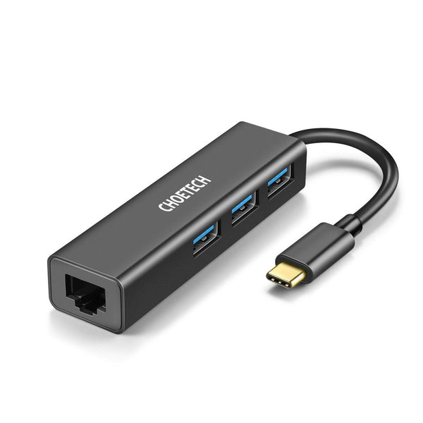 CHOETECH HUB-U02 USB-C To Ethernet Hub Tristar Online
