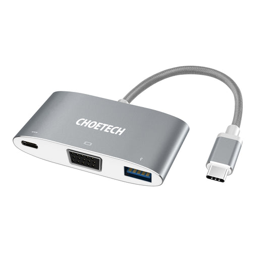 CHOETECH HUB-V02 USB-C to VGA & USB Multiport Adapter Tristar Online