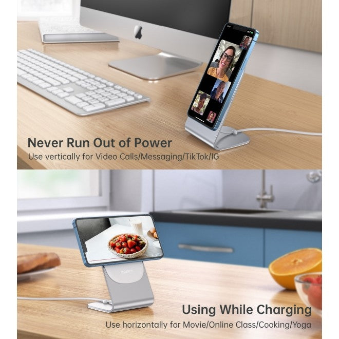 CHOETECH MA00117-SL MagLeap Magnetic Wireless Charger with Stand and AC Adapter Tristar Online
