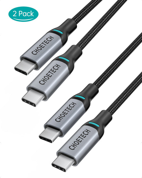 CHOETECH MIX00073 (XCC-1002 x2) 100W USB-C Braided Fast Charging Cable 1.8M 2 Pack Tristar Online