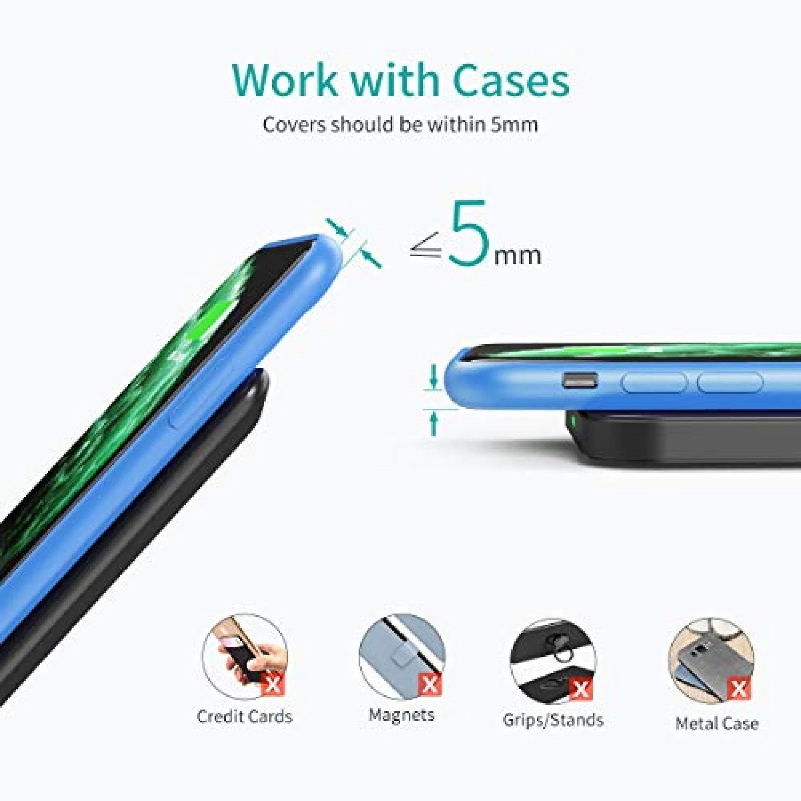 CHOETECH MIX00087 (T524S+T511S) Qi 10W/7.5W Fast Wireless Charging Stand and Pad Tristar Online