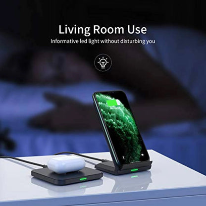 CHOETECH MIX00087 (T524S+T511S) Qi 10W/7.5W Fast Wireless Charging Stand and Pad Tristar Online
