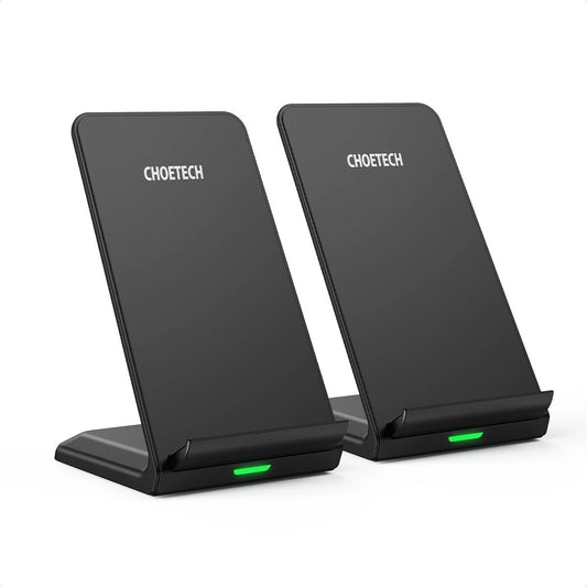 CHOETECH MIX00093 Fast Wireless Charging Stand 10W Qi-Certified T524S 2-Pack Tristar Online