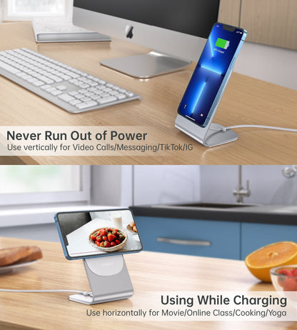 CHOETECH MIX00117SL Magasafe Fast Wireless Charger Stand Holder For iPhone 13/12 (H047+T517) Tristar Online