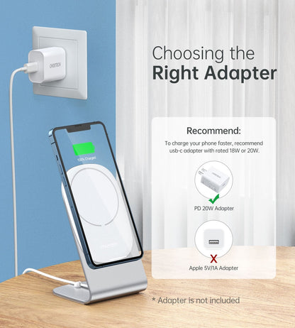 CHOETECH MIX00117SL Magasafe Fast Wireless Charger Stand Holder For iPhone 13/12 (H047+T517) Tristar Online